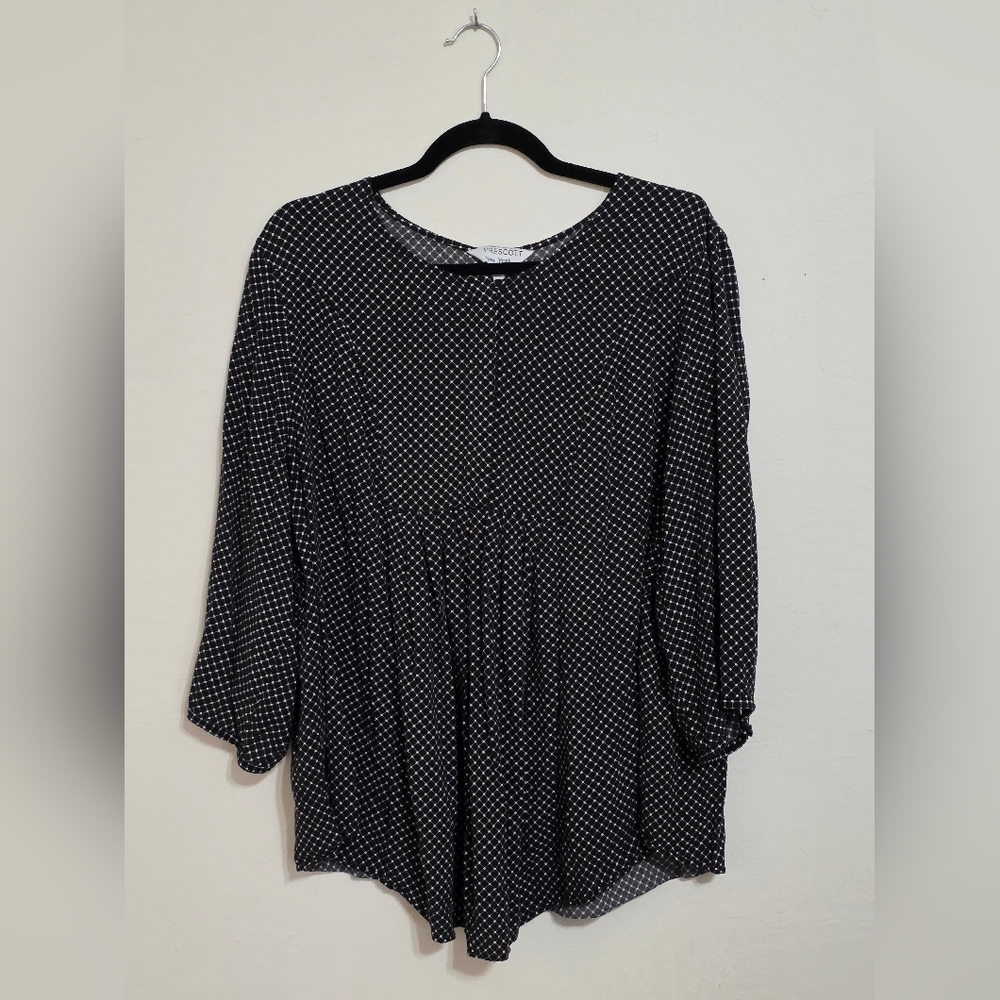 Chic Long Sleeve Black and White Dress